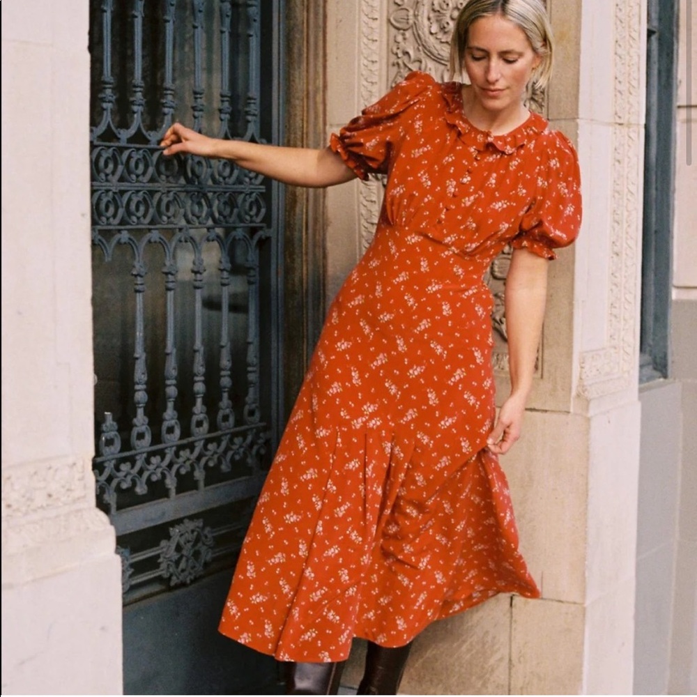CHRISTY DAWN Irene Dress in Mims Ditsy Ruby NWT